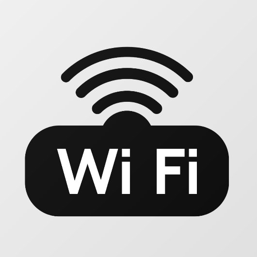 Gratis WIFI Café Restaurant Bar Zakelijk  Raamsticker (Vel)