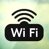 Gratis WIFI Café Restaurant Bar Zakelijk  Raamsticker (Vel 3)