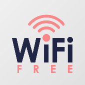 Gratis WiFi-netwerk Internet Coffee Shop Raamsticker (Vel)