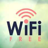 Gratis WiFi-netwerk Internet Coffee Shop Raamsticker (Vel 3)