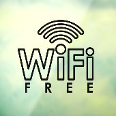 Gratis WiFi Netwerk Internet Wachtwoord Coffee Sho Raamsticker (Vel 3)