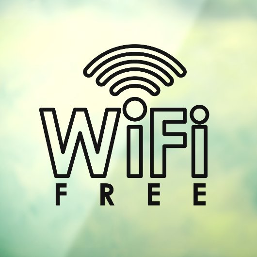 Gratis WiFi Netwerk Internet Wachtwoord Coffee Sho Raamsticker (Vel 3)