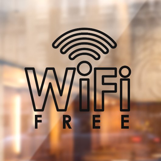 Gratis WiFi Netwerk Internet Wachtwoord Coffee Sho Raamsticker (Vel 2)