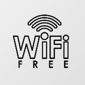 Gratis WiFi Netwerk Internet Wachtwoord Coffee Sho Raamsticker (Vel)