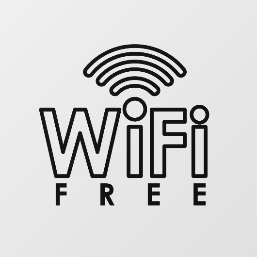 Gratis WiFi Netwerk Internet Wachtwoord Coffee Sho Raamsticker (Vel)