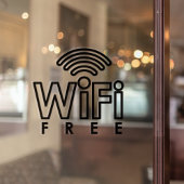 Gratis WiFi Netwerk Internet Wachtwoord Coffee Sho Raamsticker