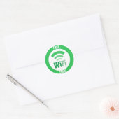 Gratis WiFi-teken Ronde Sticker (Envelop)