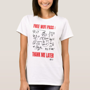 Gratis WiFi Vrouwen Wit T-shirt