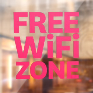 Gratis WiFi Zone Koffie Donut Winkel Zakelijk Raamsticker