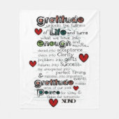 Gratis / Wisdom over het leven / Typografie Design Fleece Deken (Voorkant)