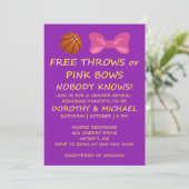 Gratis worpen of Pink Bows gender reveal party Kaart (Staand voorkant)
