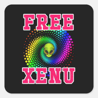 Gratis Xenu Rainbow Spiral Grappig Scientology Pro Vierkante Sticker
