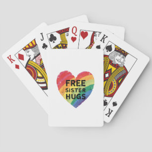 Gratis Zus Knuffels LGBT Homoseksuele Lesbische Tr Pokerkaarten