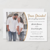 Gratis zwarte goudfoto's Casual sparen de datum Save The Date (Voorkant)