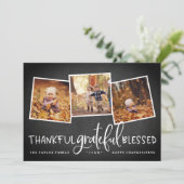 Gratitude Abondante Carte Collage Photo Thanksgivi (Debout devant)