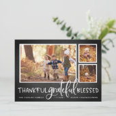 Gratitude Abondante Carte Collage Photo Thanksgivi (Debout devant)