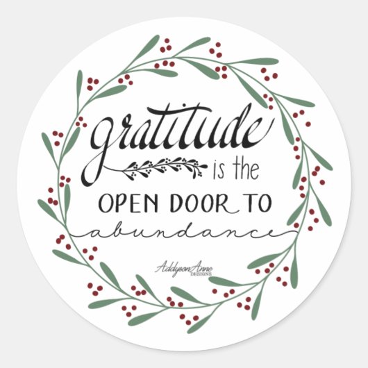Gratitude-Abundance Stickers (Voorkant)