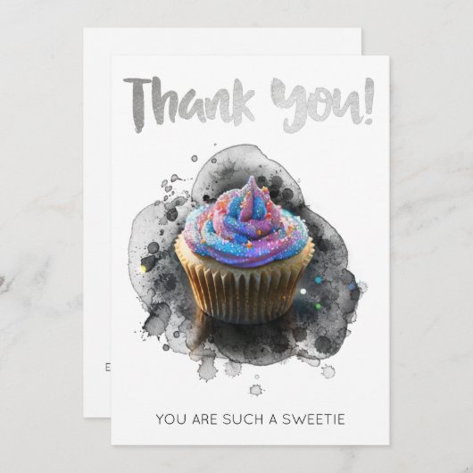 *~ Gratitude AP99 MERCI Carte Note (Devant / Derrière)