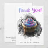 *~ Gratitude AP99 MERCI Cup Cake Card (Devant / Derrière)