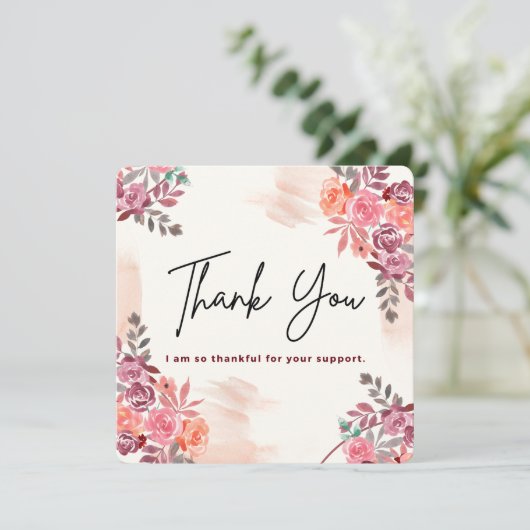 Gratitude Blossoms - Carte de remerciements (Debout devant)