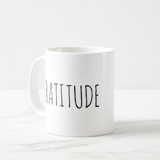 GRATITUDE CAFÉ MUG (Devant gauche)