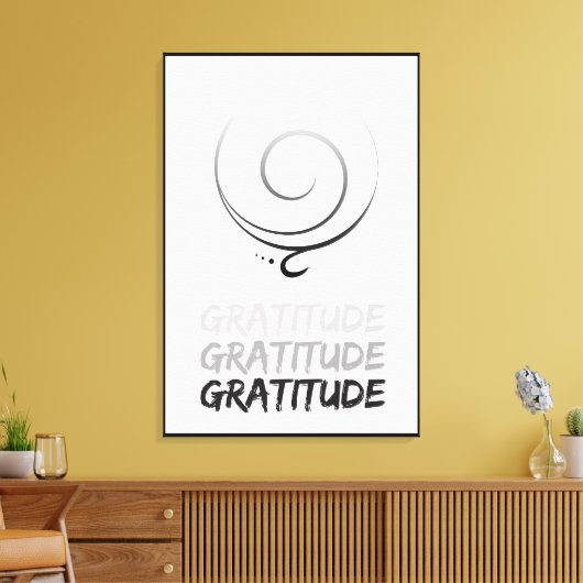 Gratitude Canvas afdrukken (Insitu (Woonkamer))
