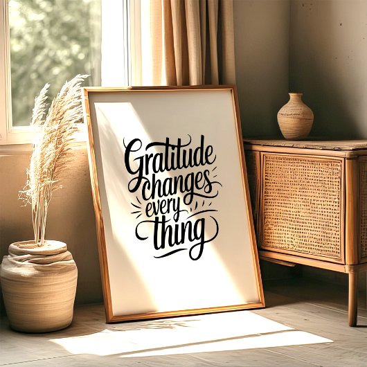 Gratitude Changes Everything Wall Art Print
