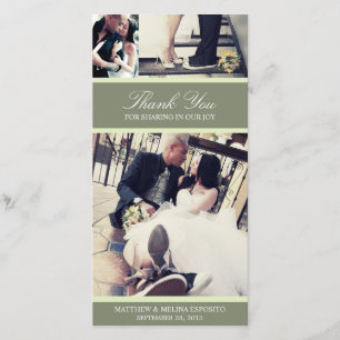 GRATITUDE CHIC MINT CARTE DE REMERCIEMENTS maria