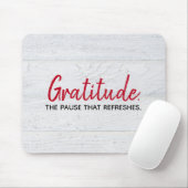 Gratitude-citaat op hout muismat (Met muis)