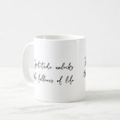 Gratitude Citation Inspirationnelle Mug (Devant gauche)