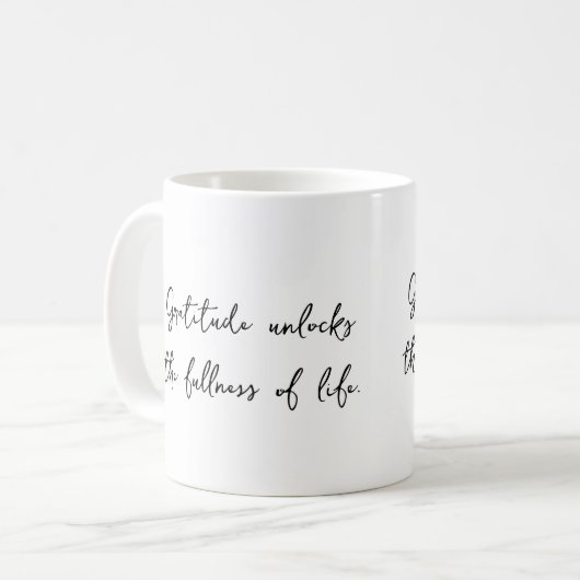 Gratitude Citation Inspirationnelle Mug (Devant gauche)