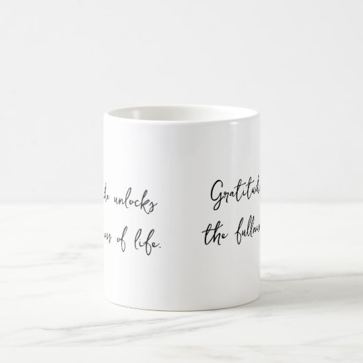 Gratitude Citation Inspirationnelle Mug (Centre)