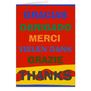 Gratitude en plusieurs langues, modifier le texte