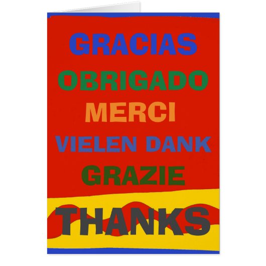Gratitude en plusieurs langues, modifier le texte (Devant)