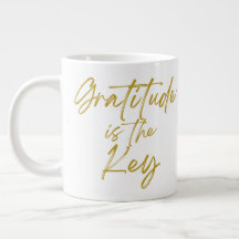 Gratitude est la clé 20 oz Jumbo Mug