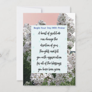 Gratitude Floral Bible Verse-geheugenkaart Kaart