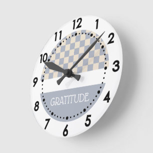 Gratitude Geruite Journal Ronde Klok