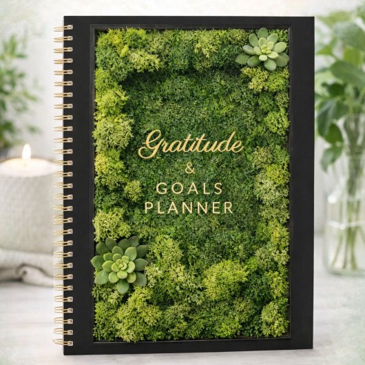Gratitude & Goals Green Moss Mindfulness