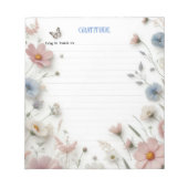 Gratitude Grâces Fleurs sauvages Bloc-notes (Devant)