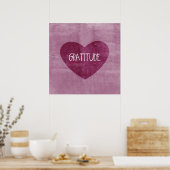 Gratitude Heart Poster (Keuken)
