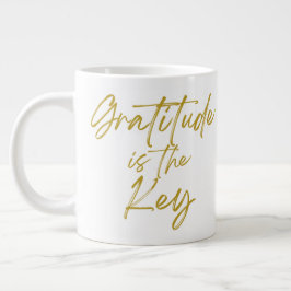 Gratitude is de Key 20 oz Jumbo Mok