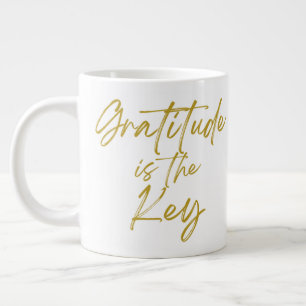 Gratitude is de Key 20 oz Jumbo Mok