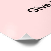 Gratitude is the best attitude Pink Wall Poster (Coin)