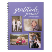 Gratitude Journal 4 Foto Collage op Lavender Notitieboek (Voorkant)