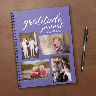 Gratitude Journal 4 Foto Collage op Lavender Notitieboek