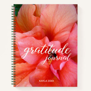 Gratitude Journal Beauful Flower en aangepaste naa Notitieboek