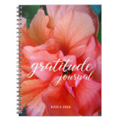 Gratitude Journal Beauful Flower en aangepaste naa Notitieboek (Voorkant)