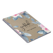 GRATITUDE JOURNAL FORCE ROSE BLUSH BLUE FLORAL (Côté Droit)