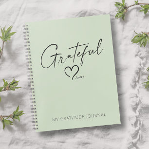 Gratitude Journal Grateful Heart Custom Ink Script Notitieboek