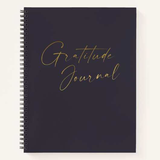 Gratitude Journal in Indigo Blue Gold (Devant)